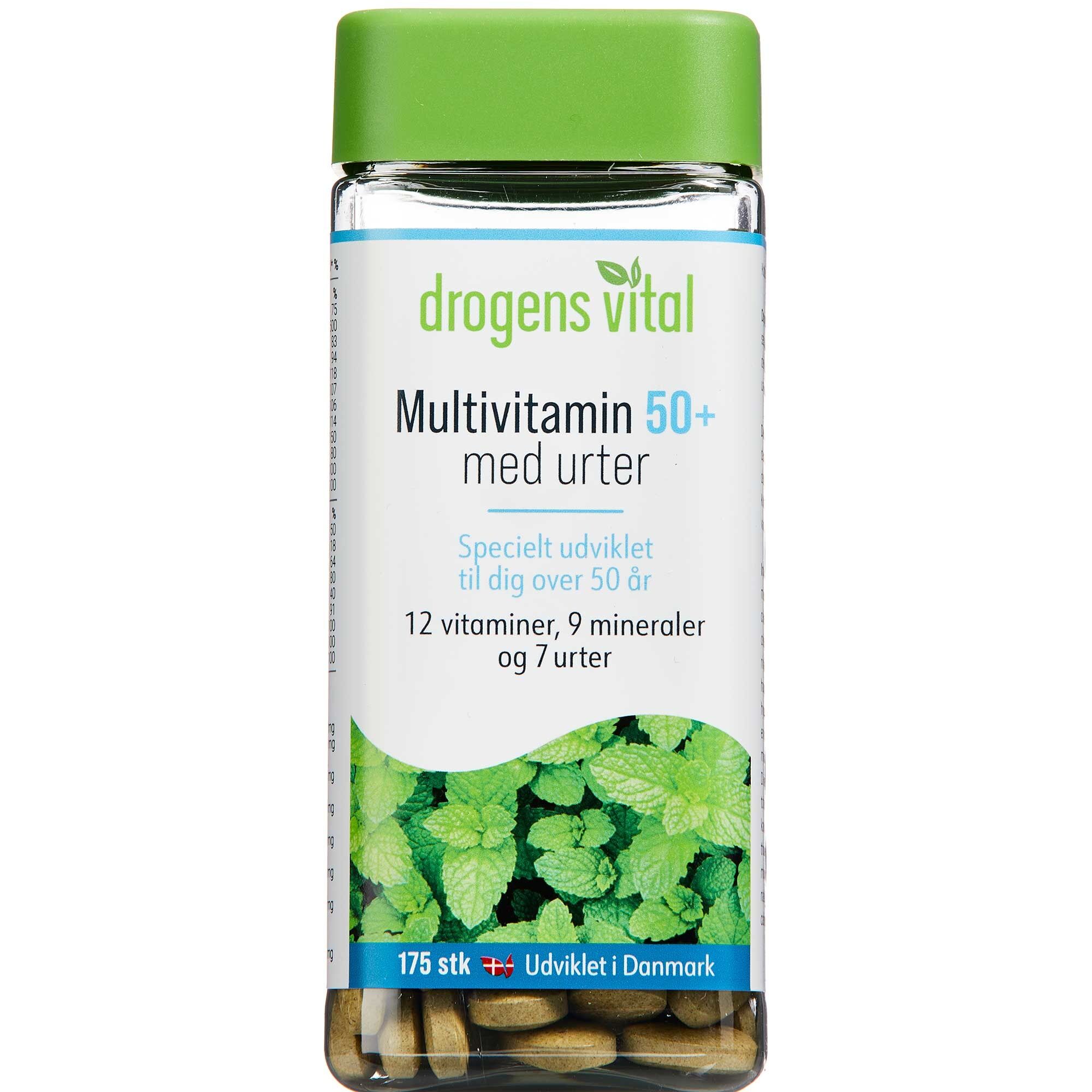 Drogens Vital - Multivitamin 50+ M/urter 175 Tabletter - Drogens Vital ...